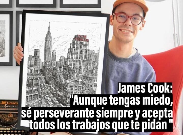 James Cook: el artista que dibuja con máquinas de escribir